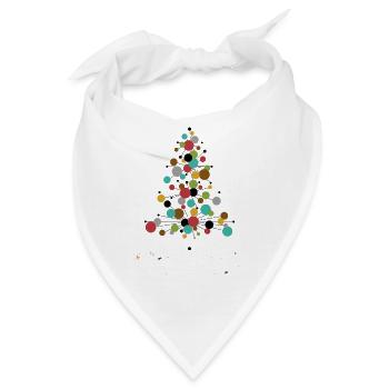 Atomic Christmas – Retro Weihnachtsbaum Design - Bandana - Weiß - Vorne