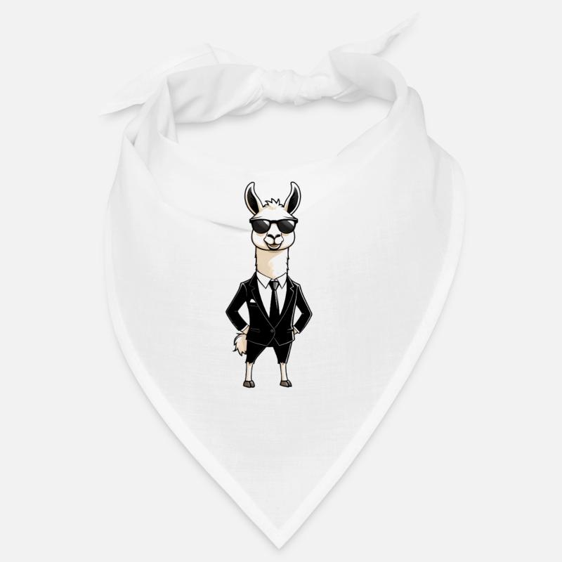 Llama in a suit with sunglasses Bandana