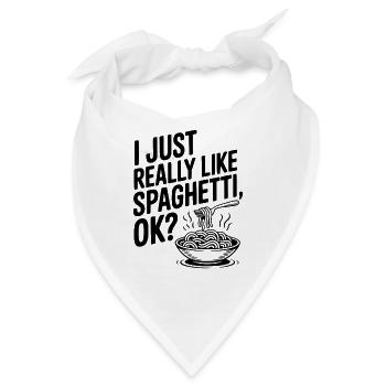 Ich mag Spaghetti einfach total gern, okay? - Bandana - Weiß - Vorne