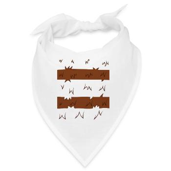 Roter Panda Bauch faules Kostüm Lustiger Tierliebhaber - Bandana - Weiß - Vorne