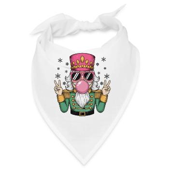 Nussknacker bläst Kaugummi - Bandana - Weiß - Vorne