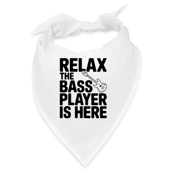 Entspannt euch, der Bassist ist da! - Bandana - Weiß - Vorne