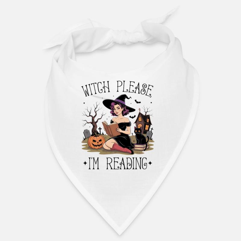 Halloween Witch Reading Scene Bandana