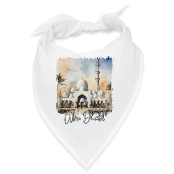 Abu Dhabi Aquarell – ich liebe Abu Dhabi - Bandana - Weiß - Vorne