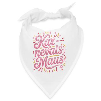 Karnevalsmaus Karneval Köln Kölner Karnevals Maus - Bandana - Weiß - Vorne