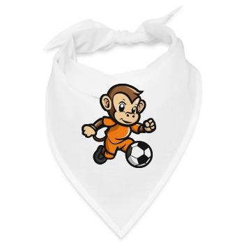 Affe Comic Fußball - Bandana - Weiß - Vorne