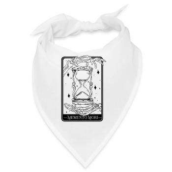 Memento Mori – Klassisches Sanduhr Design - Bandana - Weiß - Vorne