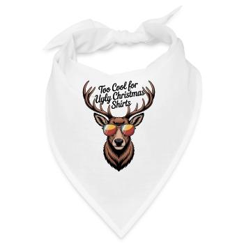 Hirsch mit Geweih Ugly christmas - Bandana - Weiß - Vorne