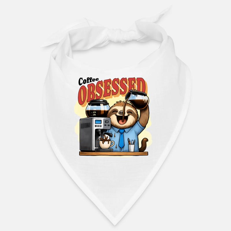 Coffee Obsessed Sloth Caffeine Bandana