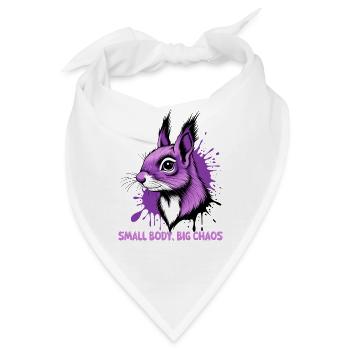 Lila Hase Chaos Druck - Bandana - Weiß - Vorne