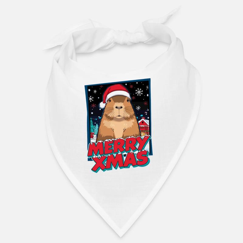 Capybara mit Santa Hut Weihnachten Bandana
