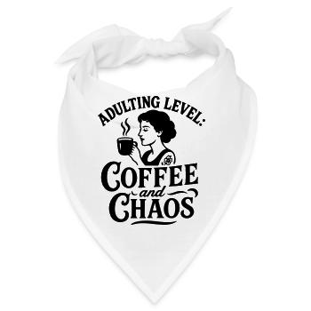 Kaffee witzig Spruch Chaos lustig sprüche arbeit - Bandana - Weiß - Vorne