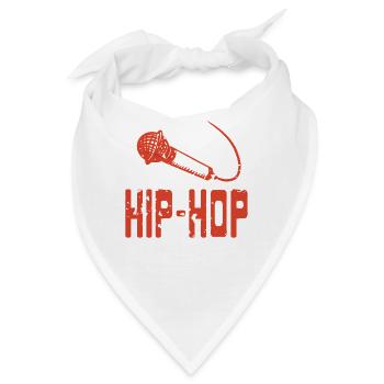 Beat Rhythm Microphone Flow Retro Vibe - Bandana - Weiß - Vorne