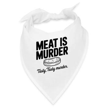 Fleisch ist Mord Schmackhaft Lecker Mord - Bandana - Weiß - Vorne