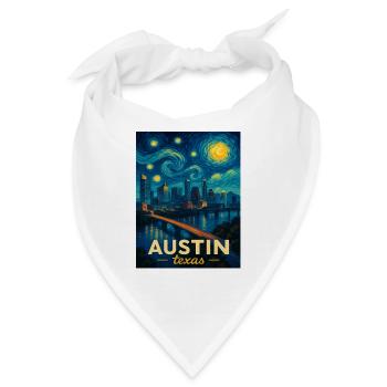 Austin Texas - Bandana - Weiß - Vorne