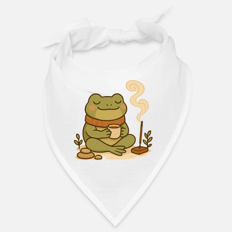 Grenouille consciente avec thé et bâtonnets d’encens Bandana