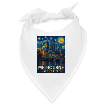 Melbourne Australien - Bandana - Weiß - Vorne
