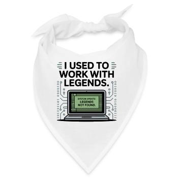 Früher habe ich mit Legenden gearbeitet Abschied Coworker Geschenk - Bandana - Weiß - Vorne