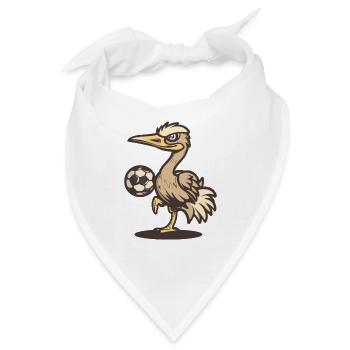 Pelikan mit Ball – Sportlicher Mascot - Bandana - Weiß - Vorne
