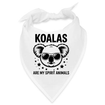 Koala Spruch Koalas Lustiges Koala Geschenk - Bandana - Weiß - Vorne