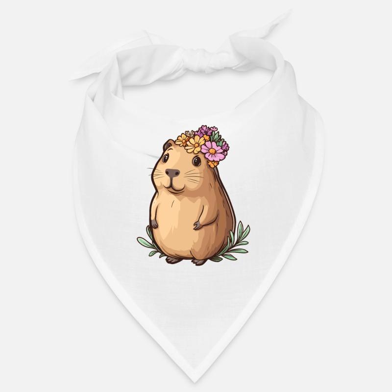 Kapibara avec couronne de fleurs Bandana