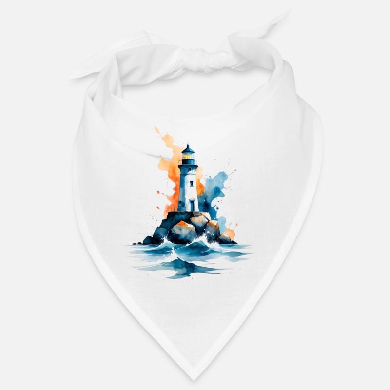 Lighthouse Watercolor Archipelago Bandana