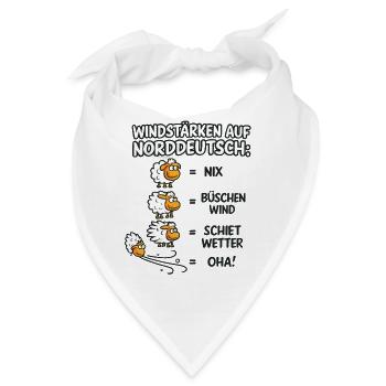 Norddeutsche Windstärken Schäfchen - Bandana - Weiß - Vorne