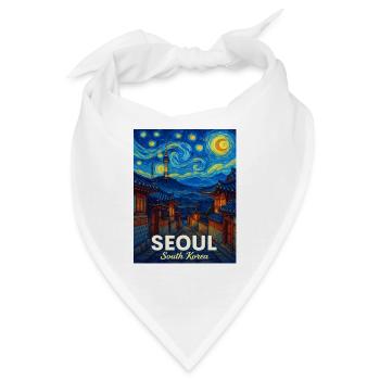 Seoul Südkorea - Bandana - Weiß - Vorne