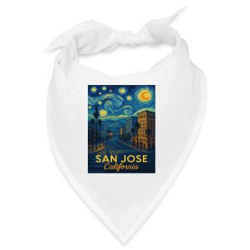 San Jose Kalifornien - Bandana - Weiß - Vorne