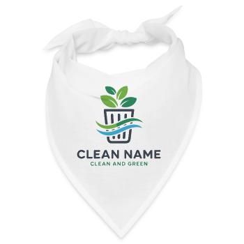 Öko-Pflanze im Korb-Logo - Bandana - Weiß - Vorne