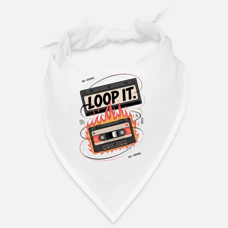 Loop It Flames Cassette Bandana