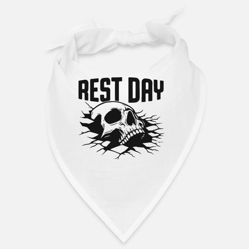 Rest Day Skull Graphic Tee Bandana