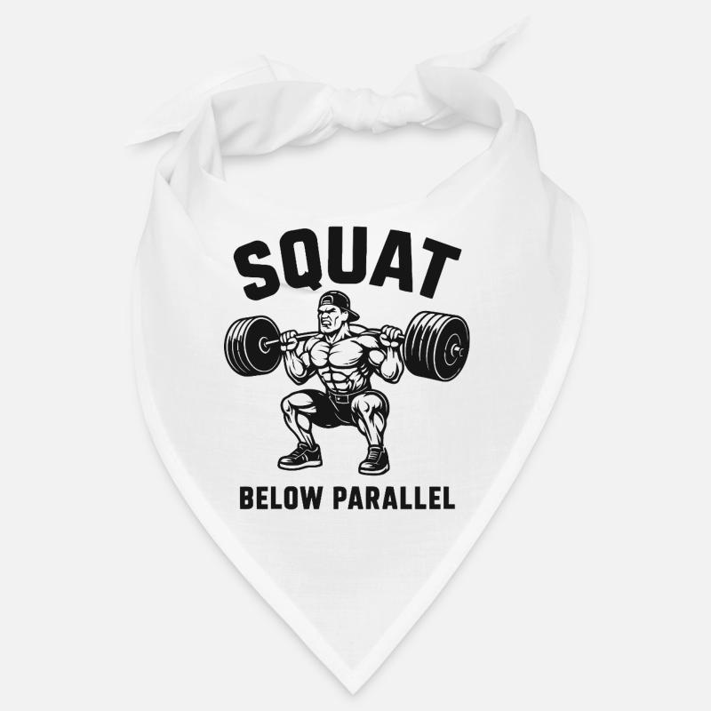 Squat sous l’haltérophile lourd parallèle Bandana