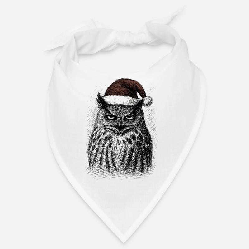 Müde Weihnachts- Eule Bandana
