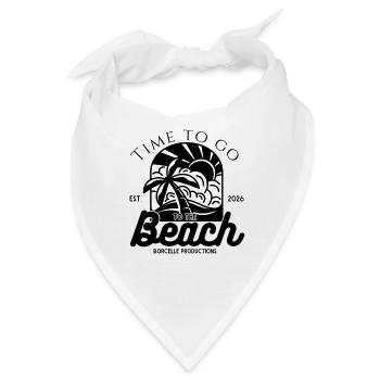 TIME GO IN THE BEACH - Bandana - Weiß - Vorne
