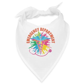 Buntes Notfall Emblem - Bandana - Weiß - Vorne
