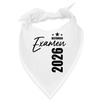Examen bestanden 2026 - Prüfung - Erfolg - Bandana - Weiß - Vorne