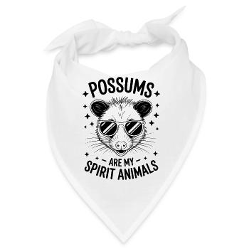 Opossum Spruch Beutelratte Lustig Opossum Geschenk - Bandana - Weiß - Vorne