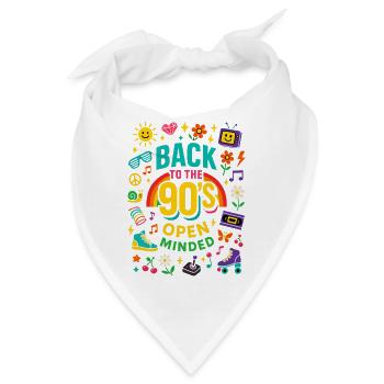 Back To The 90's Open Minded Nostalgie Vibes - Bandana - Weiß - Vorne