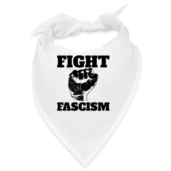 Kampf gegen den Faschismus Antifaschismus - Bandana - Weiß - Vorne