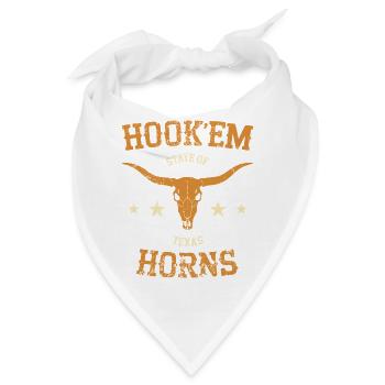 Hookem Horns Texas - Bandana - Weiß - Vorne