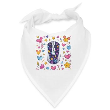 Kawaii Maus Sternenzauber - Bandana - Weiß - Vorne