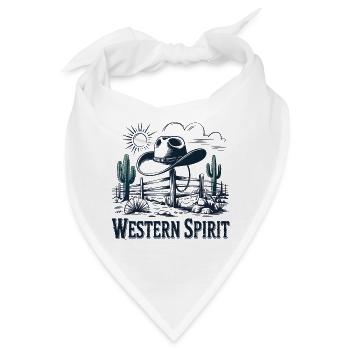 Western Vintage Cowboy - Bandana - Weiß - Vorne