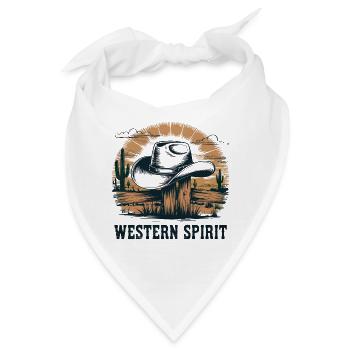 Western Spirit – Vintage Cowboy - Bandana - Weiß - Vorne