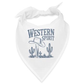 Western Spirit – Vintage Cowboy - Bandana - Weiß - Vorne