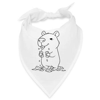 Capybara frisst Hausaufgaben - Bandana - Weiß - Vorne