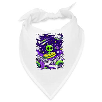 Außerirdischer Donut im All - Bandana - Weiß - Vorne