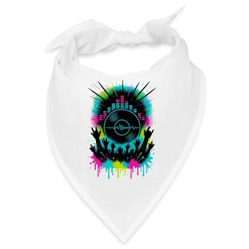 Musik Festival Publikum Equalizer Vinyl Welle - Bandana - Weiß - Vorne
