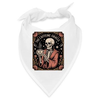 The Caffeine Oracle Skelett Orakel Kaffee - Bandana - Weiß - Vorne