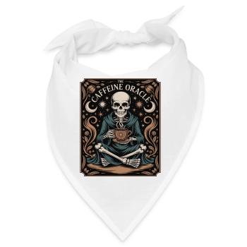 The Caffeine Oracle Skelett Kaffee Orakel - Bandana - Weiß - Vorne